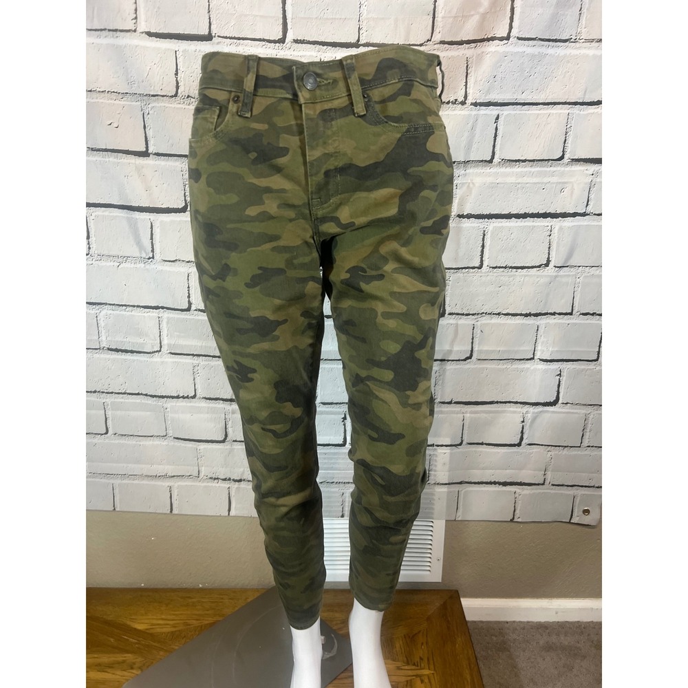 Gap Denim Legging Skimmer Jeans Womens 6/28 Green Camo Camouflage Cropped Pants